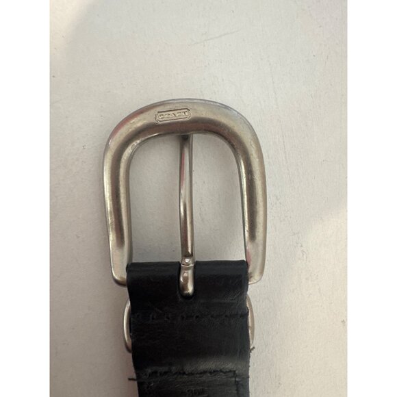 Coach Mens Belt Sz 36 Black Braided Leather Designer Classic Preppy BizCasual - Picture 4 of 8